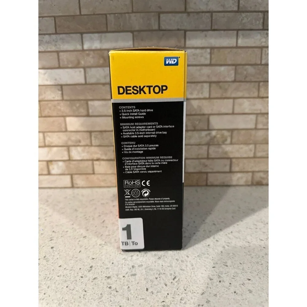 WD Internal Hard Drive 1TB Desktop Storage